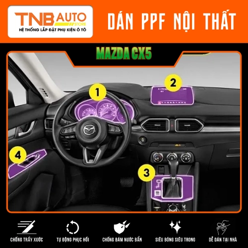 Dán PPF nội thất Mazda CX5 – Uy tín Bảo Hành 4-6 năm 5