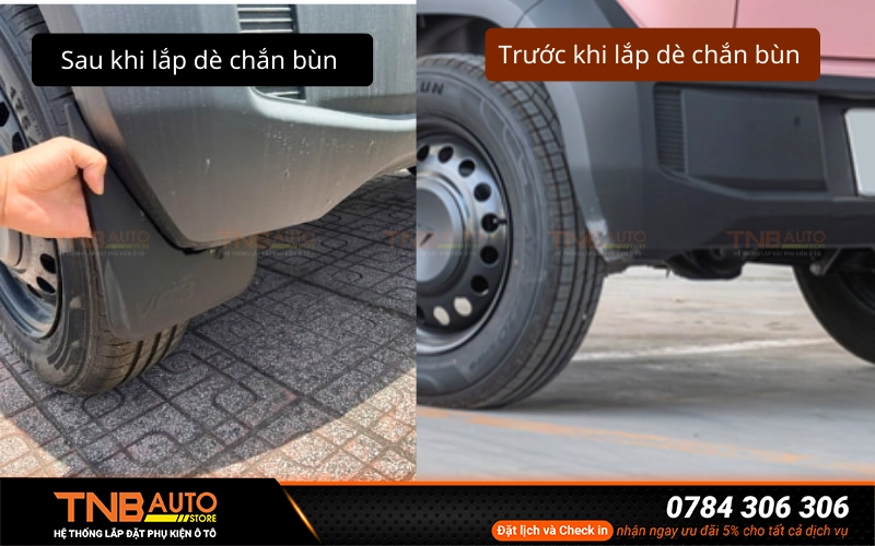 Đánh giá trước và sau khi lắp dè chắn bùn VinFast Minio Green