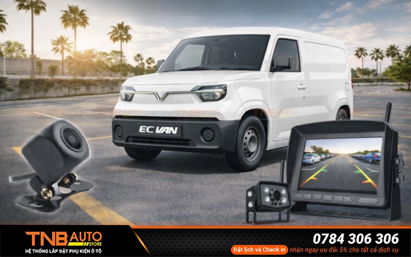 Lắp thêm camera lùi cho VinFast EC Van mở rộng tầm nhìn, hỗ trợ lùi xe an toàn, đậu đỗ chính xác và hạn chế tối đa các rủi ro va chạm 