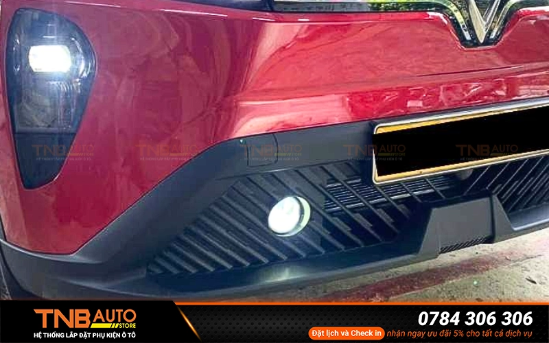 Bi gầm 3 inch lắp tại khoang cản trước VF MPV7