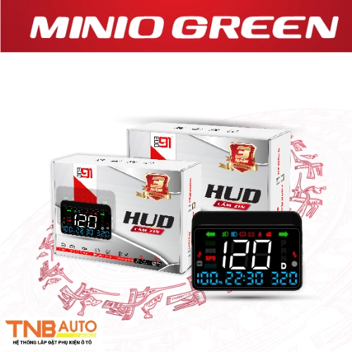 Màn hình HUD xe VinFast Minio Green cắm giắc cực sắc nét