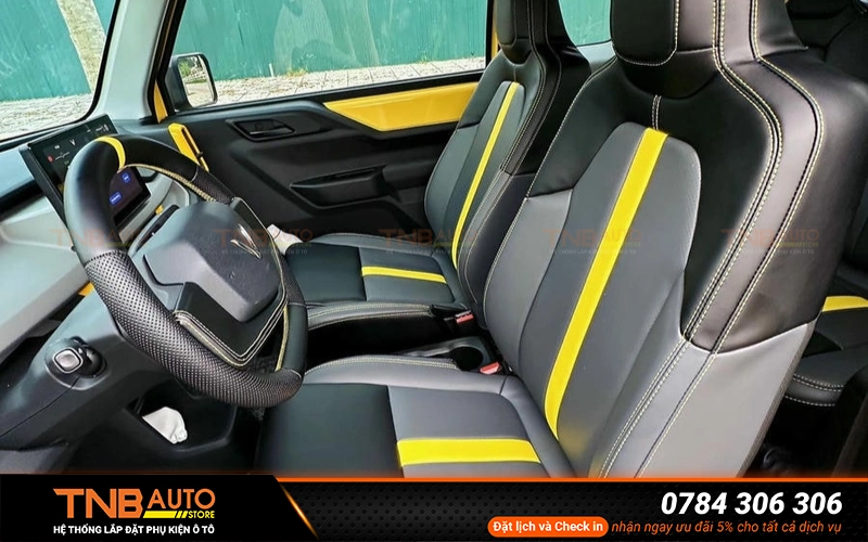 Bọc ghế da Vinfast EC Van đa dạng mẫu, giá cực tốt 12 Ghế da VinFast EC Van thường có độ mềm mại và đàn hồi tốt hơn so với ghế nỉ