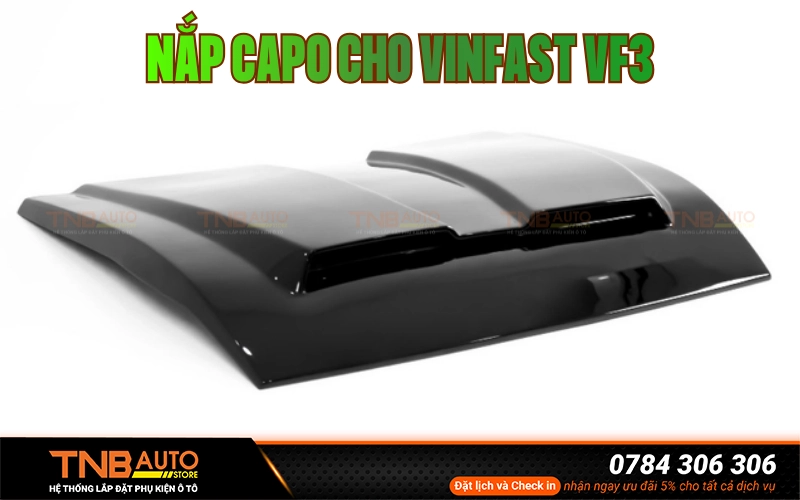 Nắp capo VF3 là chi tiết thay thế hoặc ốp trang trí cho phần nắp ca-pô nguyên bản của xe
