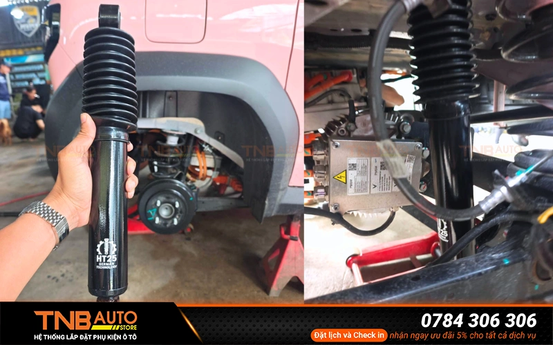 Quy trình lắp phuộc Basic HT25 xe VF3 tại TNB Auto