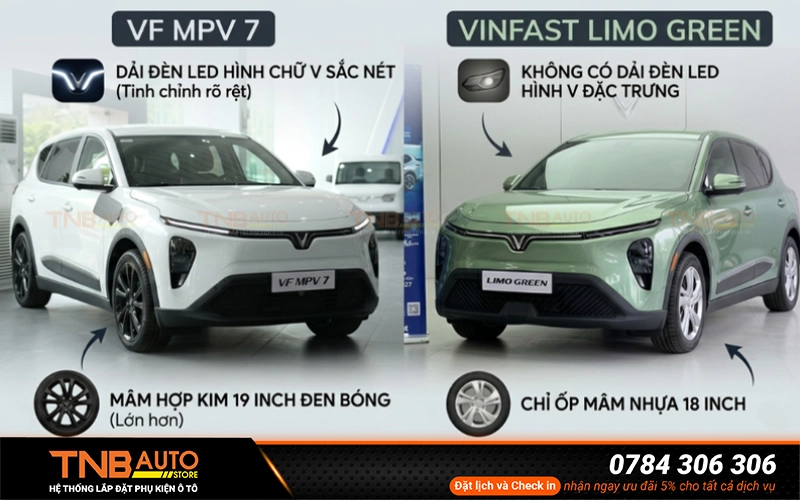 So sánh VF MPV 7 và Vinfast Limo Green: Nên chọn xe nào? 2 Ngoại thất VF MPV 7 tinh chỉnh theo hướng hiện đại và cá nhân hóa so với Vinfast Limo Green