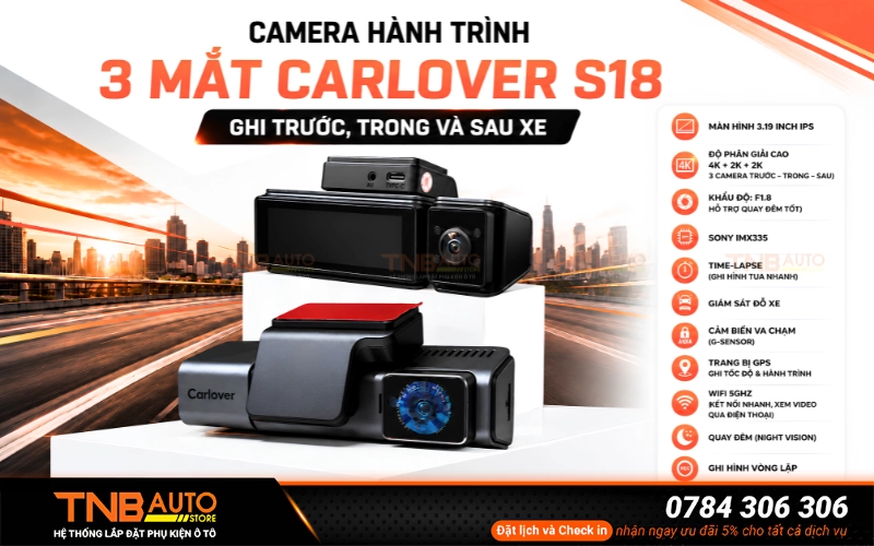 Camera hành trình 3 mắt Carlover S18 ghi trước, trong và sau xe 11 Tính năng nổi bật của camera hành trình 3 mắt Carlover S18