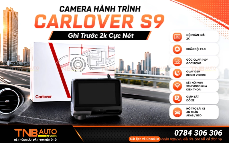 Camera hành trình Carlover S9 ghi trước 2K cực nét 7 Tính năng nổi bật của camera hành trình Carlover S9