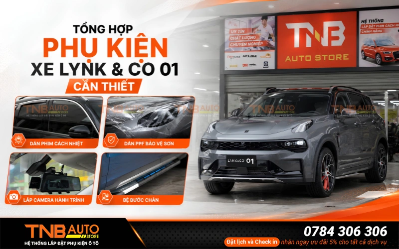 Tổng hợp phụ kiện xe Lynk & Co 01 cần thiết 