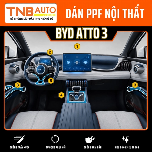 Dán PPF nội thất BYD Atto 3 cao cấp 1
