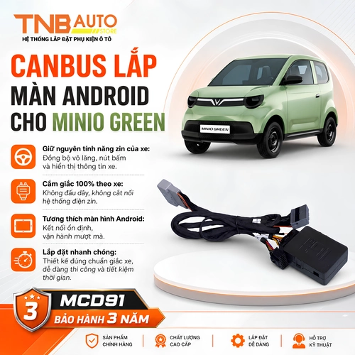 Canbus lắp màn hình android cho Minio Green