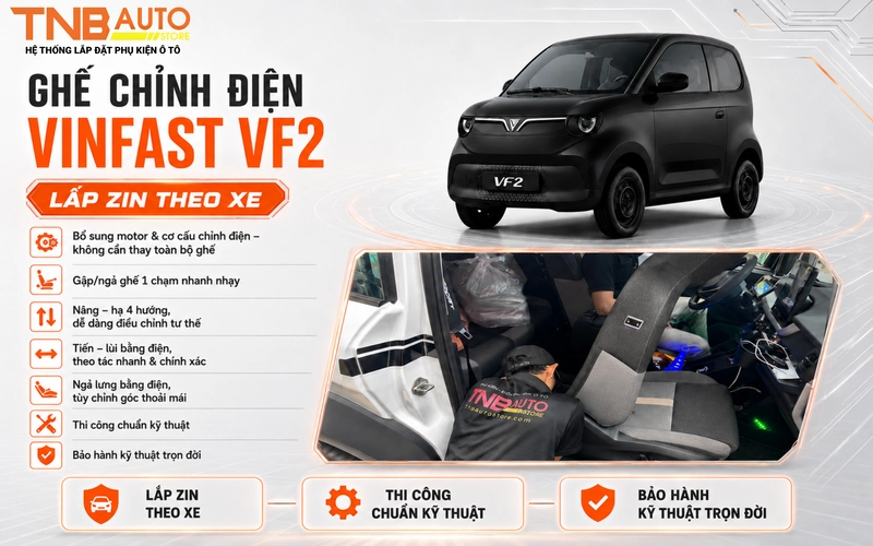 Tính năng nổi bật của ghế chỉnh điện VF2 tại TNB Auto 