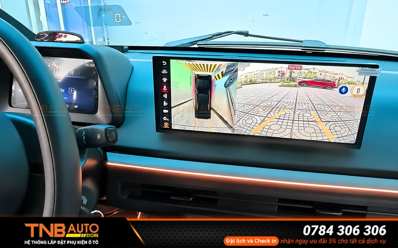 Mặt dưỡng màn hình Android Vinfast VF2 kèm CANBUS cắm giắc 20 Khi chủ xe nâng cấp thêm camera 360 cho VinFast VF2 bộ mặt dưỡng và CANBUS hỗ trợ đưa hình ảnh camera lên màn hình Android