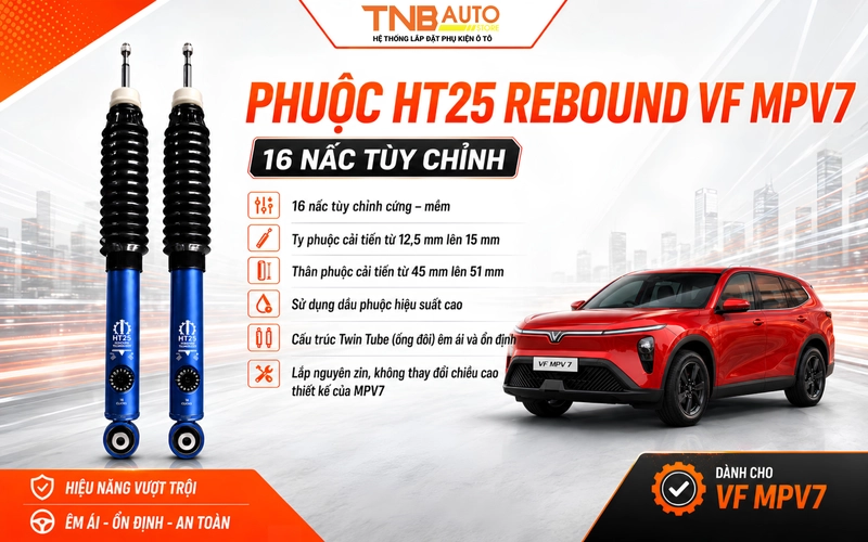 Phuộc HT25 rebound VF MPV7 16 nấc tùy chỉnh 15 Tính năng nổi bật của phuộc rebound HT25 VF MPV7