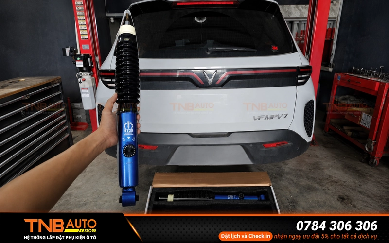 Phuộc HT25 rebound VF MPV7 16 nấc tùy chỉnh 16 Phuộc Rebound HT25 MPV7 có ty phuộc cải tiến từ 12,5 mm lên 15 mm và thân phuộc cải tiến từ 45 mm lên 51 mm