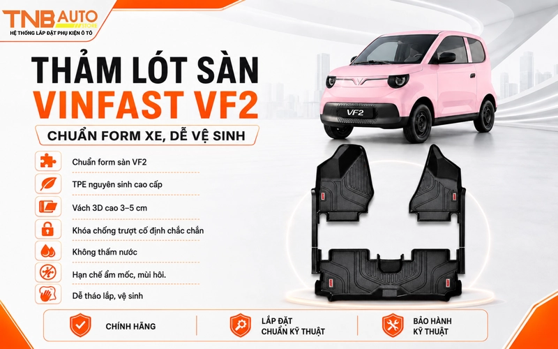 Điểm nổi bật của thảm lót sàn VF2 tại TNB Auto 