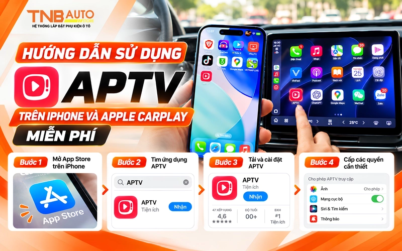 Hướng dẫn sử dụng APTV trên iPhone và Apple CarPlay miễn phí 1