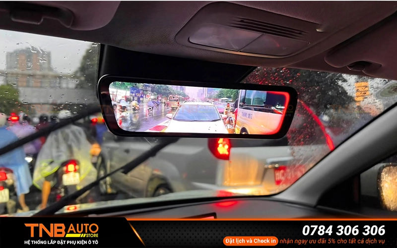 Camera hành trình gương điện tử Geely EX5 ghi hình trước sau 