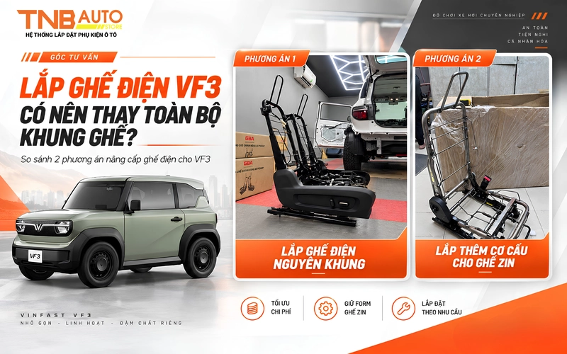 Lắp ghế điện VF3 có nên thay toàn bộ khung ghế? 6 Lắp ghế điện VF3 có nên thay toàn bộ khung ghế 1