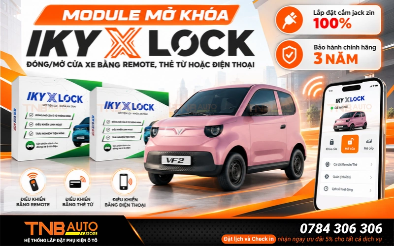 IKY XLOCK là bộ module bổ sung thêm các cách mở/khóa cửa bằng remote, thẻ từ, app không cần chìa khóa cơ
