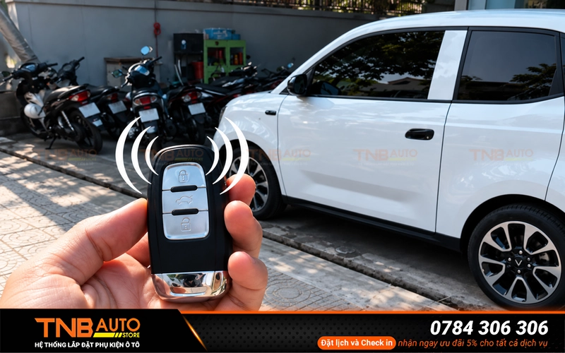Smartkey MCD91 VinFast VF2 là bộ khóa thông minh giúp nâng cấp đồng thời tính năng đóng/mở cửa và thao tác khởi động xe